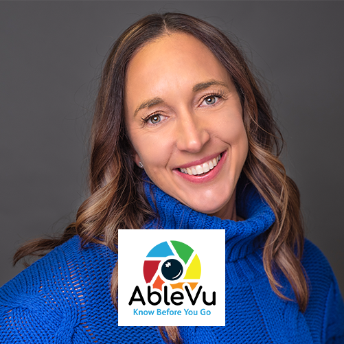 Meegan Winters and the AbleVu logo