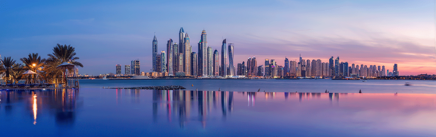 Dubail skyline at dusk