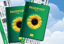 Image of Sunflower covered passports
