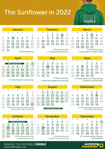 Image of calendar with awareness days highlighted