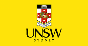 The yellow logo of UNSW