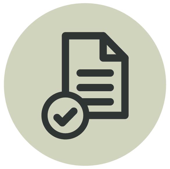 Document tick icon